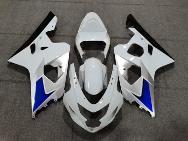 Online Blanco Azul Negro Kits Carenados Moto Suzuki GSXR 600 / GSXR 750 2004-2005