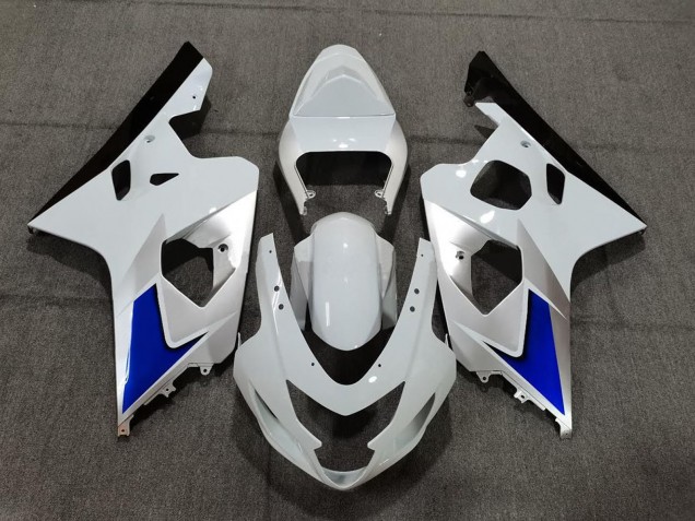 Online Blanco Azul Negro Kits Carenados Moto Suzuki GSXR 600 / GSXR 750 2004-2005