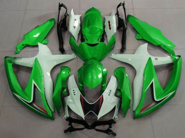 Online Blanco Verde Negro Rojo Carenado Moto Suzuki GSXR 600 / GSXR 750 2008-2010