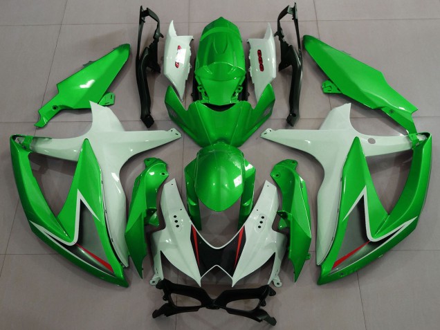 Online Blanco Verde Negro Rojo Carenado Moto Suzuki GSXR 600 / GSXR 750 2008-2010