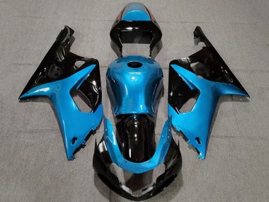 Online Azul Claro Negro Brillante Carenado Moto Suzuki GSXR 600 / GSXR 750 2001-2003