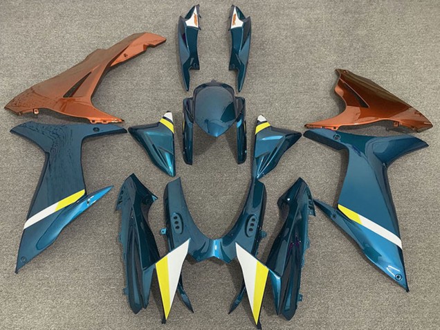 Online Azul Claro Naranja Blanco Amarillo Carenado Moto Suzuki GSXR 600 / GSXR 750 2011-2024