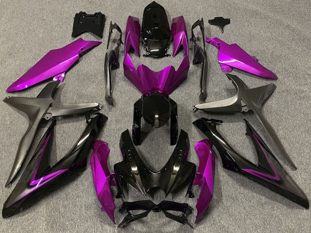 Online Rosa Negro Brillante Negro Mate Carenado Moto Suzuki GSXR 600 / GSXR 750 2008-2010
