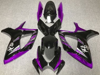 Online Púrpura Negro Brillante Carenados Moto Suzuki GSXR 600 / GSXR 750 2006-2007