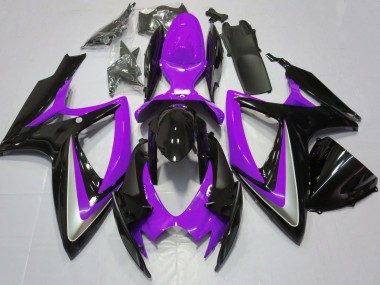 Online Púrpura Negro Brillante Carenado Moto Suzuki GSXR 600 / GSXR 750 2006-2007