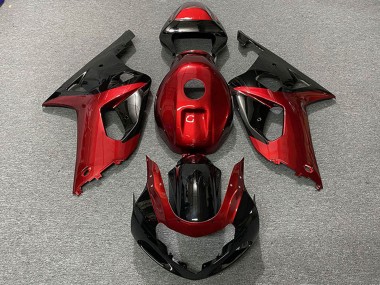 Online Rojo Negro Brillante Carenado Moto Suzuki GSXR 600 / GSXR 750 2001-2003
