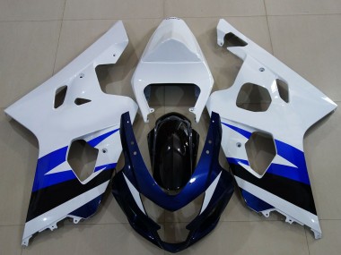 Online Blanco Azul Negro Brillante Carenados Moto Suzuki GSXR 600 / GSXR 750 2004-2005