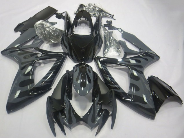 Online Gris Negro Llama Carenado Moto Suzuki GSXR 600 / GSXR 750 2006-2007