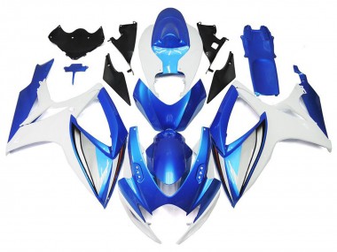 Online Blanco Azul OEM Estilo Carenado Moto Suzuki GSXR 600 / GSXR 750 2006-2007