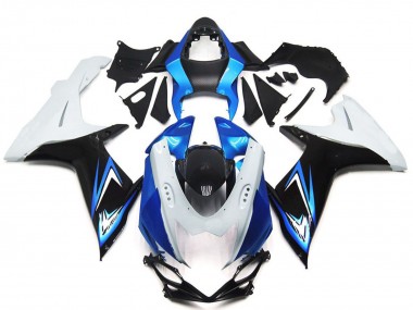 Online Blanco Azul Claro Negro Brillante Carenado Moto Suzuki GSXR 600 / GSXR 750 2011-2024