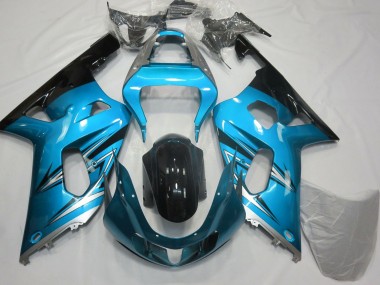 Online Azul Claro Plata Negro Brillante Carenado Moto Suzuki GSXR 600 / GSXR 750 2001-2003