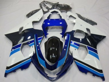 Online Blanco Azul Negro Brillante Carenado Moto Suzuki GSXR 600 / GSXR 750 2004-2005