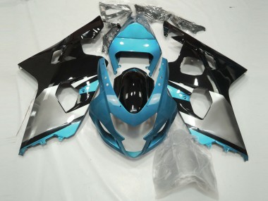 Online Azul Claro Plata Negro Brillante Carenado Moto Suzuki GSXR 600 / GSXR 750 2004-2005