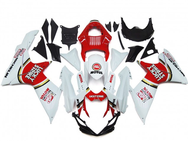 Online Blanco Rojo Motul Lucky Strike Carenado Moto Suzuki GSXR 600 / GSXR 750 2011-2024