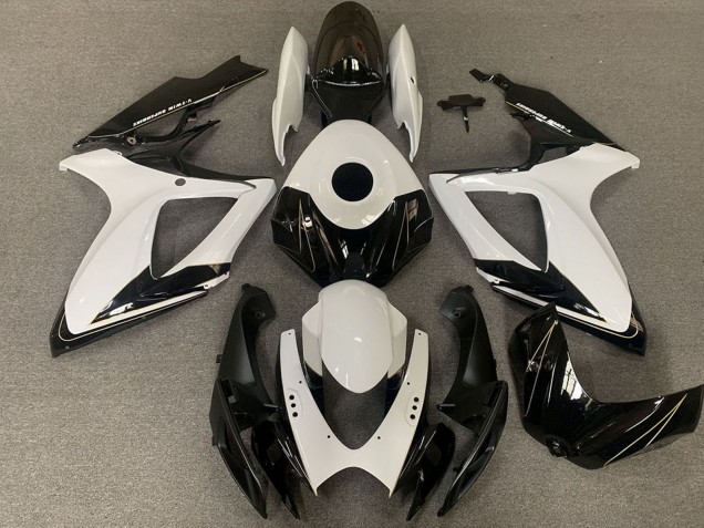 Online Blanco Negro Brillante Carenado Moto Suzuki GSXR 600 / GSXR 750 2006-2007