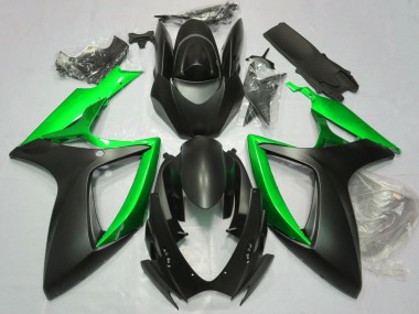 Online Negro Mate Verde Carenado Moto Suzuki GSXR 600 / GSXR 750 2006-2007