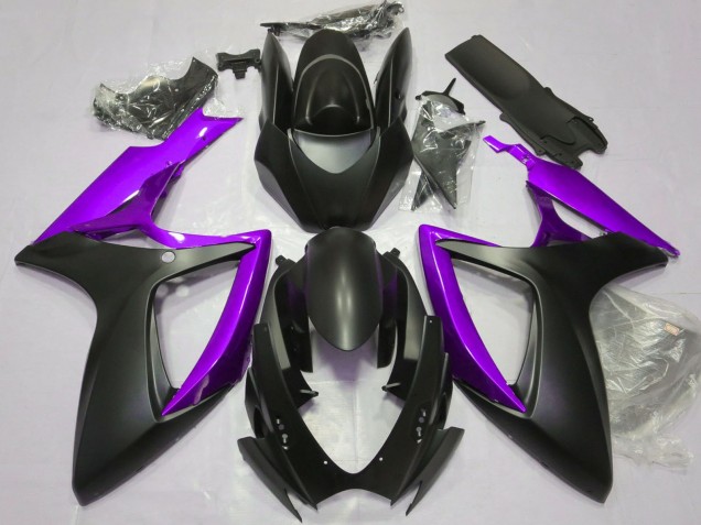 Online Negro Mate Púrpura Carenado Moto Suzuki GSXR 600 / GSXR 750 2006-2007
