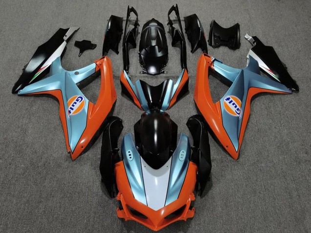 Online Naranja Azul Negro Gulf Carenado Moto Suzuki GSXR 600 / GSXR 750 2008-2010