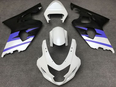 Online Blanco Azul Negro Mate Carenado Moto Suzuki GSXR 600 / GSXR 750 2004-2005