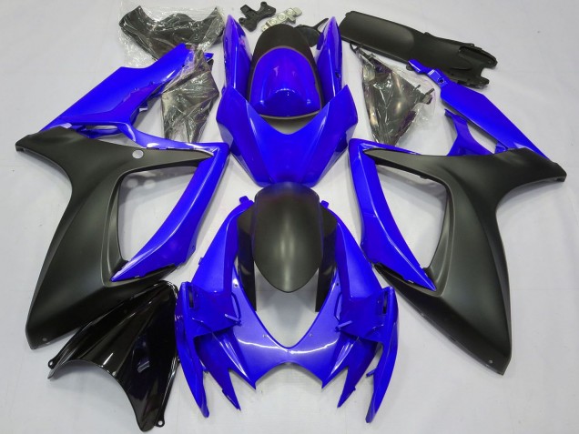 Online Azul Negro Mate Carenado Moto Suzuki GSXR 600 / GSXR 750 2006-2007