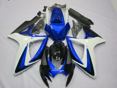 Online Blanco Azul Negro Brillante OEM Estilo Carenado Moto Suzuki GSXR 600 / GSXR 750 2006-2007