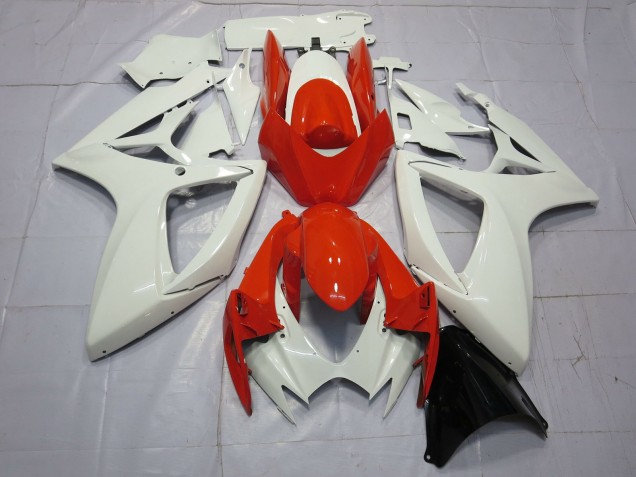 Online Blanco Rojo Carenado Moto Suzuki GSXR 600 / GSXR 750 2006-2007