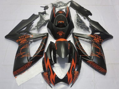 Online Negro Mate Naranja Corona Extra Alstare Motul Carenado Moto Suzuki GSXR 600 / GSXR 750 2006-2007