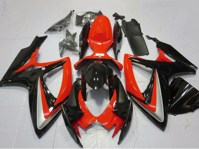 Online Rojo Plata Negro Brillante Carenado Moto Suzuki GSXR 600 / GSXR 750 2006-2007