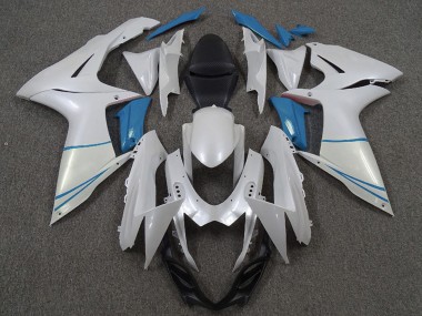 Online Blanco Perla Azul Claro Carenado Moto Suzuki GSXR 600 / GSXR 750 2011-2024