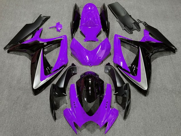 Online Púrpura Plata Negro Brillante OEM Estilo Carenado Moto Suzuki GSXR 600 / GSXR 750 2006-2007