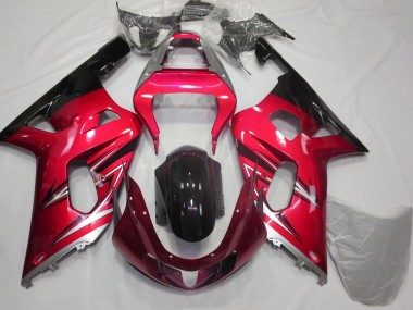 Online Rojo Plata Negro Brillante Carenado Moto Suzuki GSXR 600 / GSXR 750 2001-2003