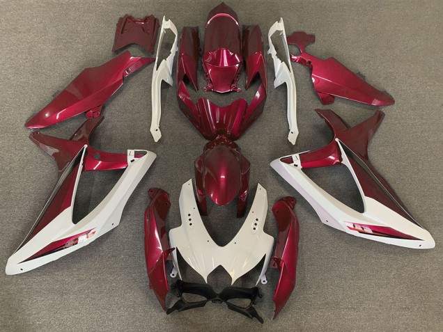 Online Blanco Rojo OEM Estilo Carenado Moto Suzuki GSXR 600 / GSXR 750 2008-2010