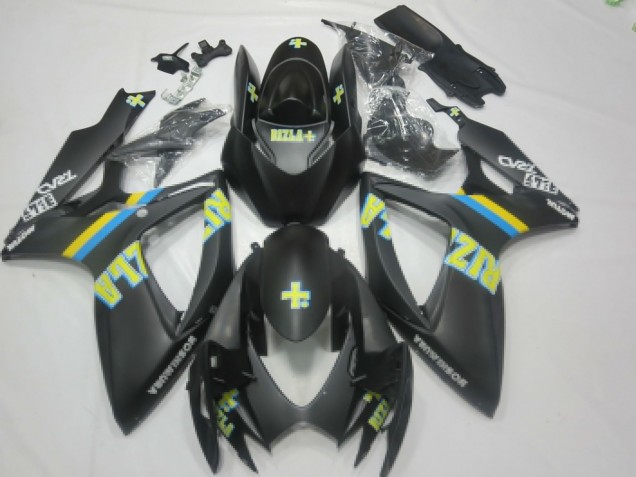 Online Negro Mate Azul Amarillo Rizla Carenado Moto Suzuki GSXR 600 / GSXR 750 2006-2007
