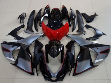 Online Gris Rojo Negro Brillante Carenado Moto Suzuki GSXR 600 / GSXR 750 2011-2024
