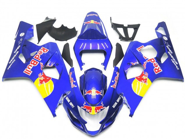 Online Azul Amarillo Rojo Bull Estilo Carenado Moto Suzuki GSXR 600 / GSXR 750 2004-2005