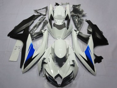 Online Blanco Azul Negro Mate Carenado Moto Suzuki GSXR 600 / GSXR 750 2008-2010