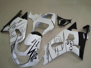 Online Blanco Negro Corona Alstare Carenado Moto Suzuki GSXR 600 / GSXR 750 2001-2003