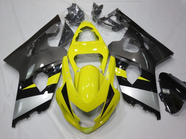 Online Amarillo Plata Gris Negro Carenado Moto Suzuki GSXR 600 / GSXR 750 2004-2005