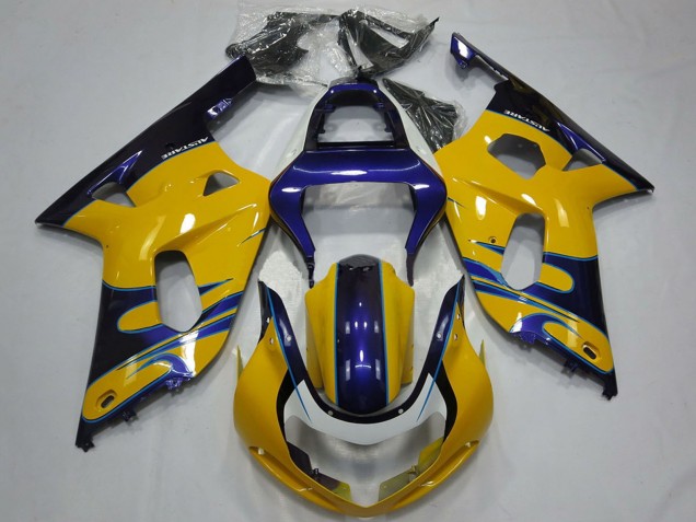 Online Amarillo Azul Carenado Moto Suzuki GSXR 600 / GSXR 750 2001-2003