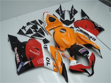 Online Naranja Blanco Rojo Negro Brillante Repsol Kits Completo Carenados Moto Honda CBR600RR 2009-2012