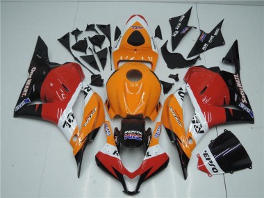 Online Naranja Blanco Rojo Negro Brillante Repsol Kits Completo Carenados Moto Honda CBR600RR 2009-2012