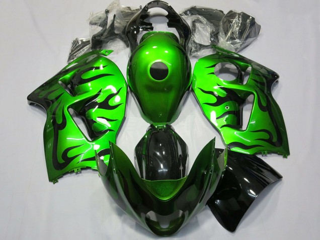 Online Verde Negro Llama Carenados Moto Suzuki GSXR 1300 1996-2007