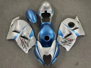 Online Azul Brillante Claro Plata Carenado Moto Suzuki GSXR 1300 1996-2007