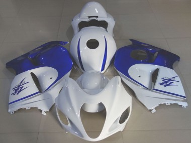 Online Blanco Brillante Azul Carenado Moto Suzuki GSXR 1300 1996-2007