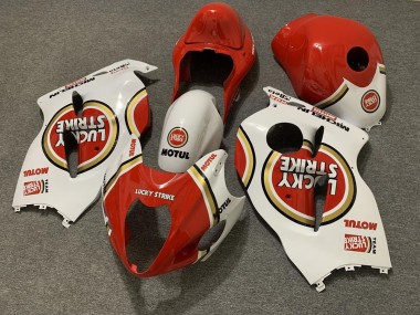 Online Blanco Rojo Lucky Strike Carenado Moto Suzuki GSXR 1300 1996-2007