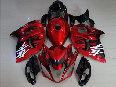 Online Rojo Negro Llama Carenado Moto Suzuki GSXR 1300 2008-2020