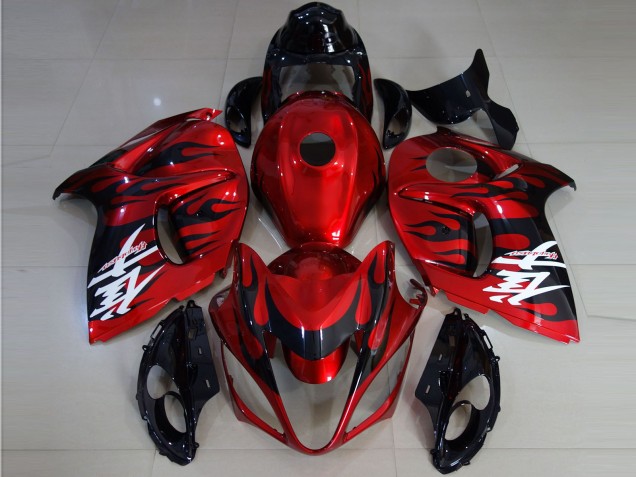 Online Rojo Negro Llama Carenado Moto Suzuki GSXR 1300 2008-2020