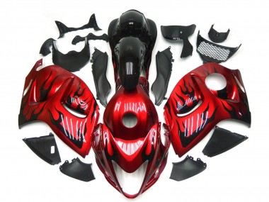 Online Rojo Negro Llama Carenado Moto Suzuki GSXR 1300 2008-2020