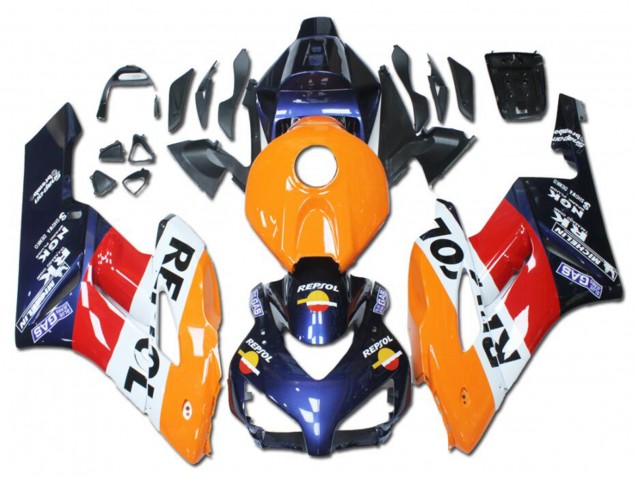 Online Naranja Rojo Blanco Azul Repsol Carenado Moto Honda CBR1000RR 2004-2005