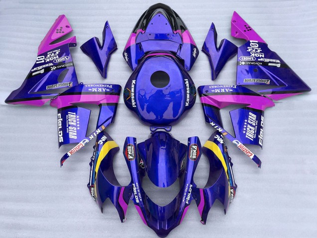 Online Azul Rosa Trick Star Carenado Moto Kawasaki ZX10R 2004-2005